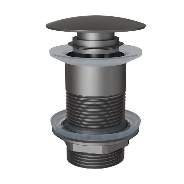 Донный клапан для раковины без перелива Knotlor BM9010GM, оружейная сталь