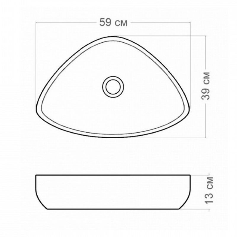 Раковина чаша Maretti EL13NS56-560MR, черный мрамор, артикул EL13NS56-560MR