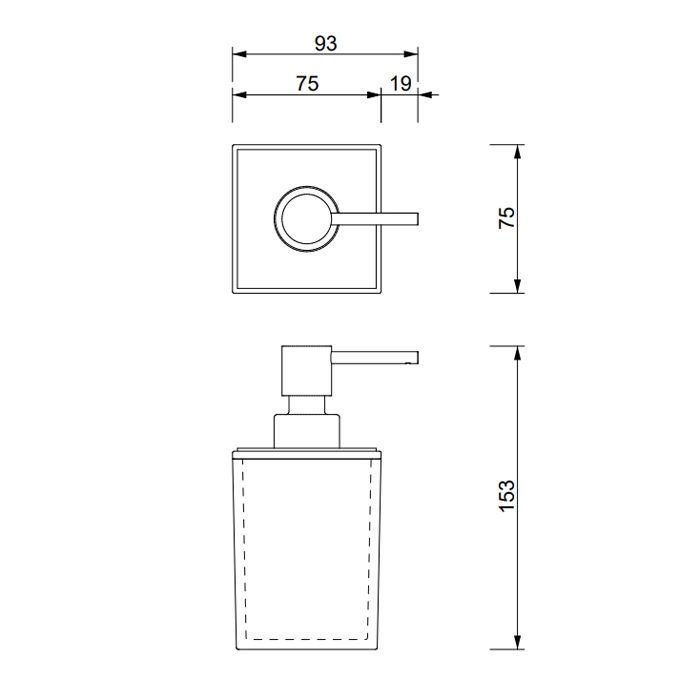 Decor Walther Sky SSP Дозатор для мыла, настольный, акрил, цвет: хром ЗАКАЗ ПО ЗАПРОСУ, артикул 0980200
