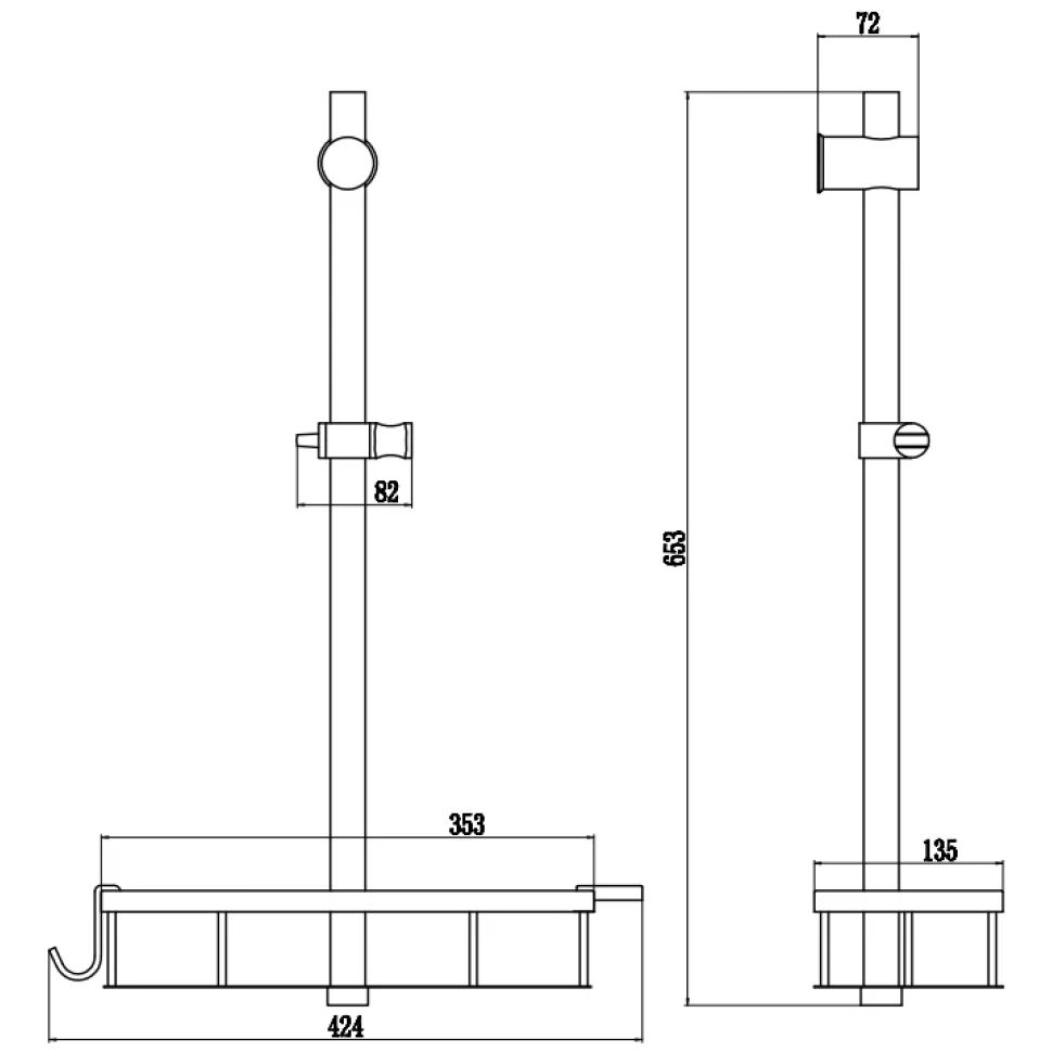 Душевая штанга Fmark FS91066, сатин