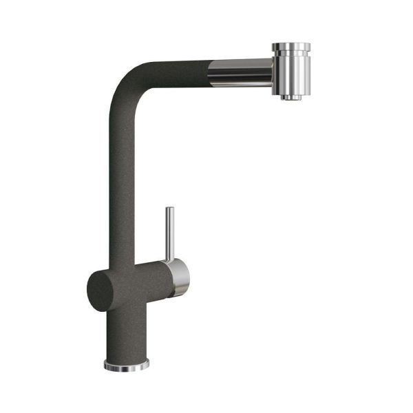 Смеситель для кухни с выдвижным изливом Florentina ПАЛЕРМО 317.08H.1223.102, черный