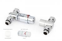 Автоматический терморегулятор прямой G 1/2" НР х G 3/4" НГ (набор) (Матовый белый - Белый)