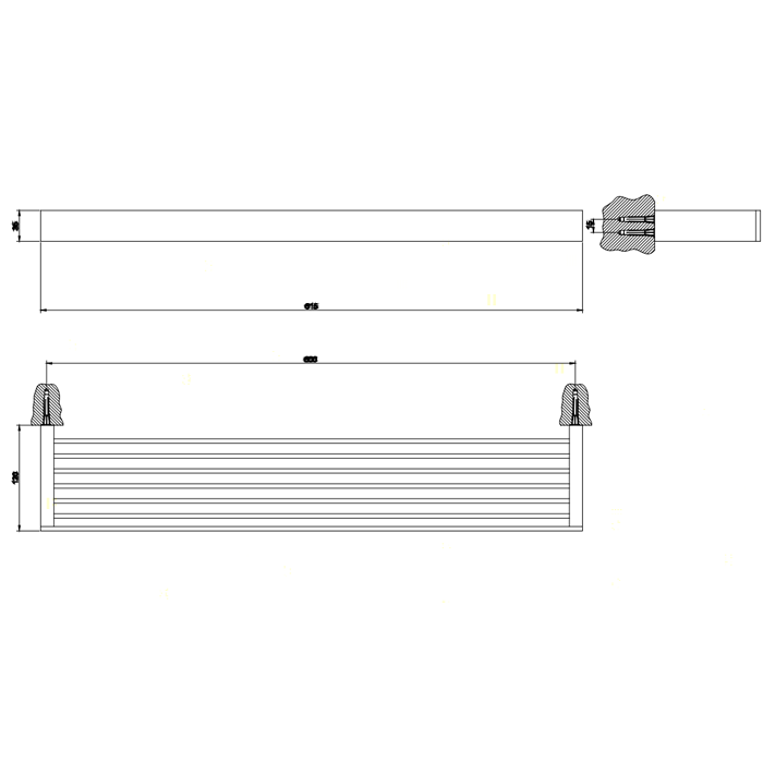 Gessi Rettangolo Полочка 60см, цвет: хром