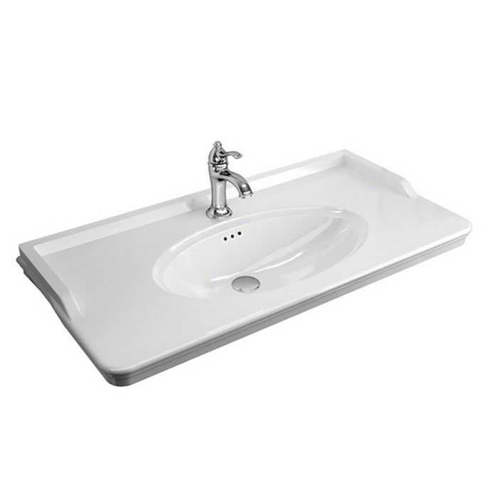 Тумба с раковиной Comforty Неаполь 100 4139025 подвесная Белая