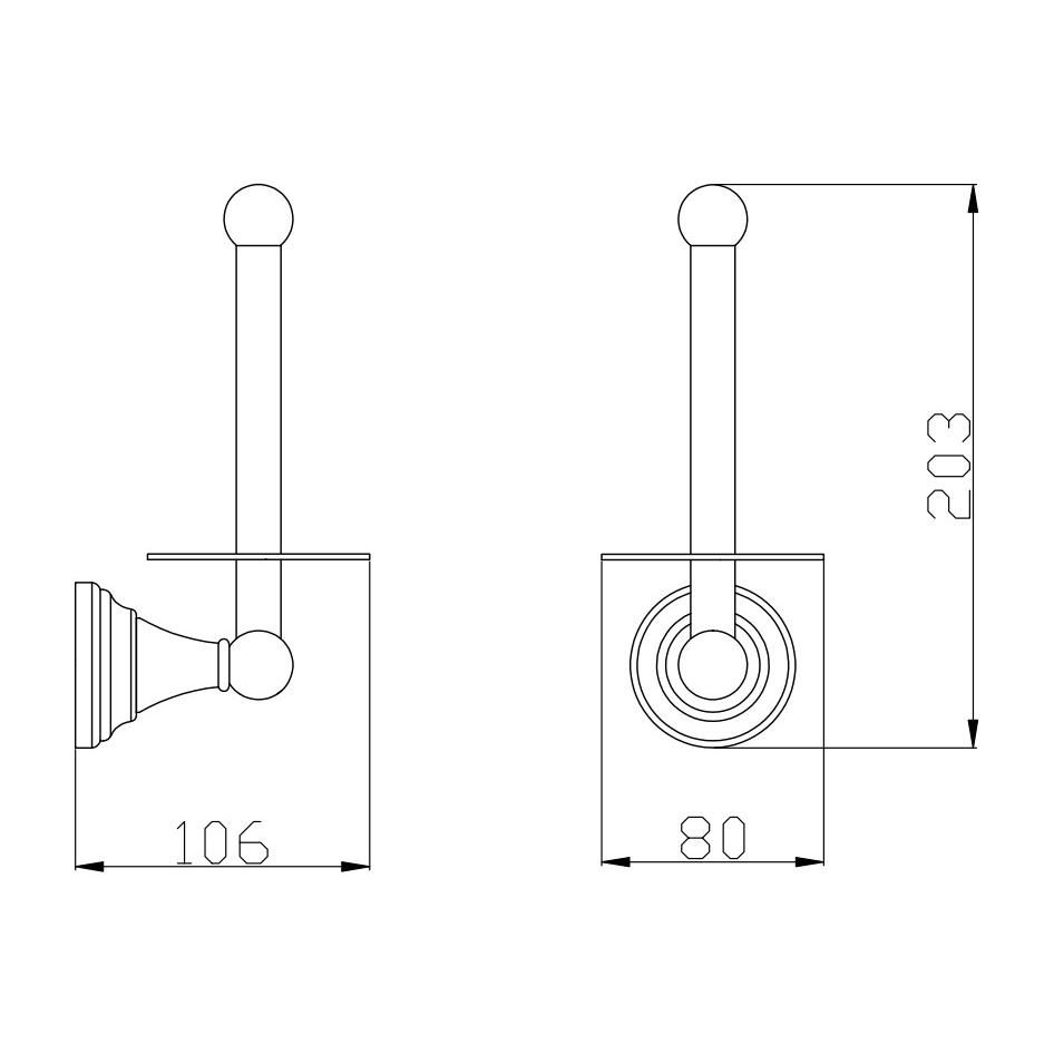 Держатель для туалетной бумаги Rav Slezak MORAVA MKA0402CMAT, черный, артикул MKA0402CMAT