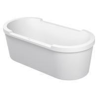 Duravit STARCK Ванна акриловая  отдельностоящая 1900x900 mm, с 2 наклонами  для спины , с панелью и ножками, цвет белый