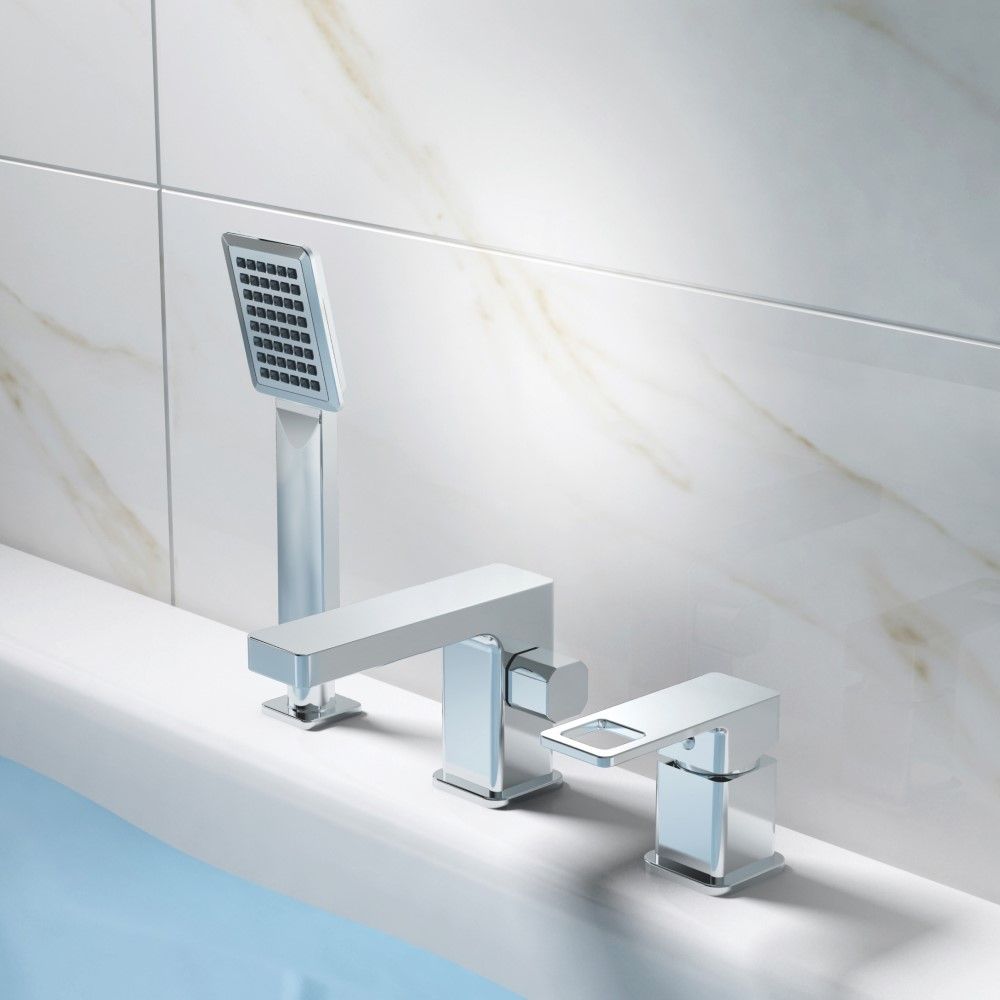 Смеситель на борт ванны Haiba HB80615, хром