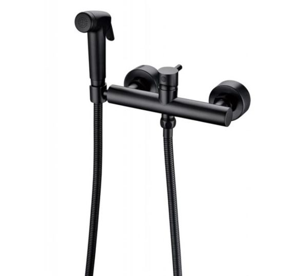 Гигиенический душ со смесителем Bravat D9141BW-RUS, черный
