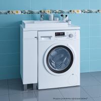 Тумба под раковину над стиральной машиной напольная "Марс- 19" 1 дверь, (ум. Юпитер 800*500 литой мрамор)