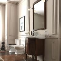 KERASAN Retro 73, раковина 73*54см с 1 отв. под смеситель, цвет: белый