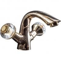 Смеситель для умывальника FLORA, золото_Комплект