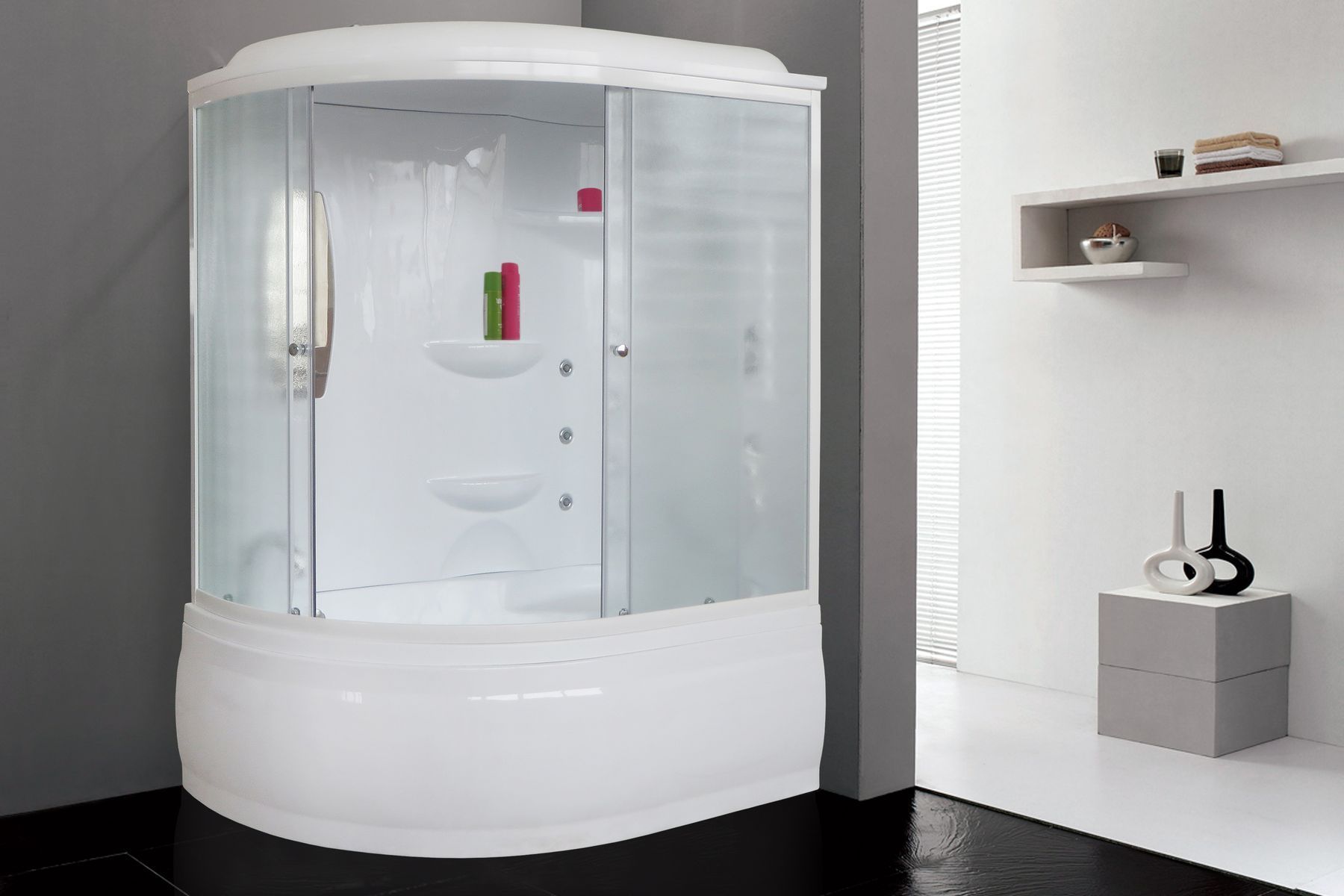 Душевая кабина Royal Bath RB 140ALP-C (матовое) правая Душевая кабина Royal Bath RB 140ALP-C (матовое) правая