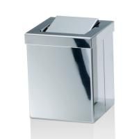 Decor Walther DW 1130 Корзина для бумаги 12x12x15см, с крышкой, цвет: сталь полированная Decor Walther DW 1130 Корзина для бумаги 12x12x15см, с крышкой, цвет: сталь полированная