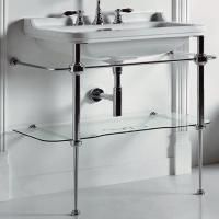 Kerasan Waldorf Раковина керамическая 80х55см, c 1 отверстием под смеситель, белая, цвет заглушки - хром