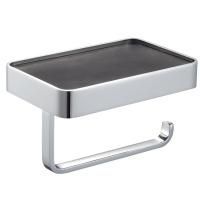 Держатель для туалетной бумаги с полкой WONZON & WOGHAND, Хром (WW-9536)
