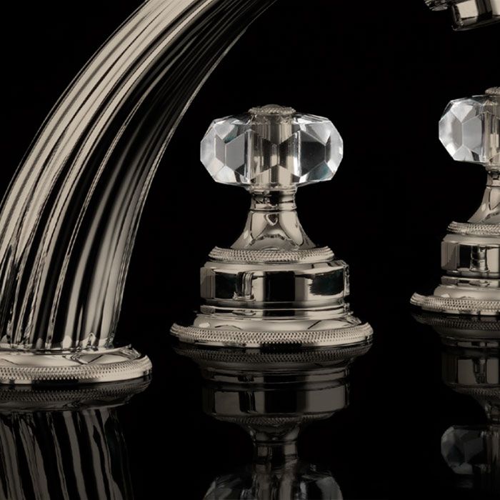 Devon&Devon Excelsior King Смеситель для установки на борт ванны с 5 отверстиями, переключателем и душем. Цвет: блестящий никель., артикул EXC-KN150NK