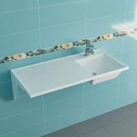 Раковина над стиральной машиной "Лидер 1000*482" ш/гл  правый, без кронштейнов  (кронштейн для рак. Юпитер)