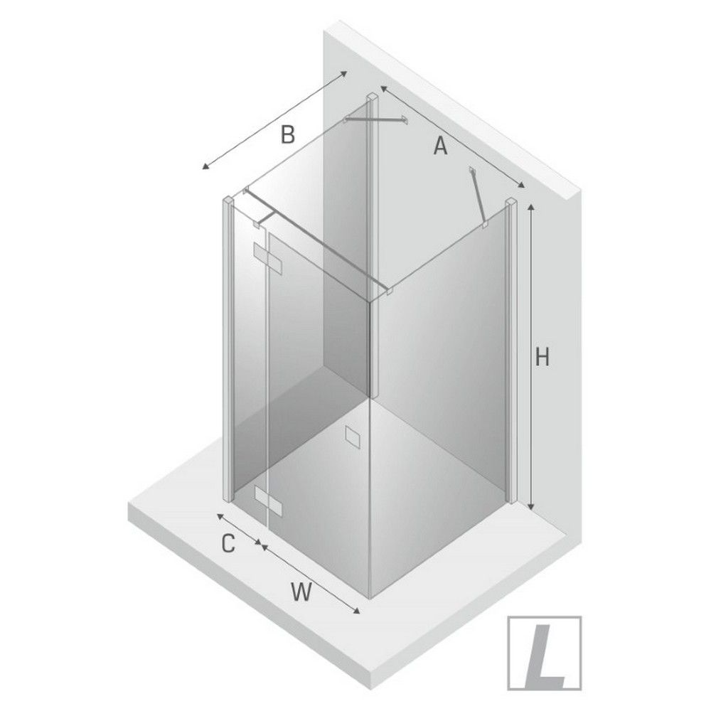 Душевое ограждение NEW TRENDY REFLEXA L 120x80x200 EXK-1263 (хром), артикул EXK-1263