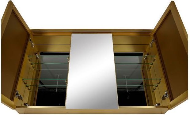 Зеркальный шкаф De Aqua Алюминиум 120 AL 507 120 G золото