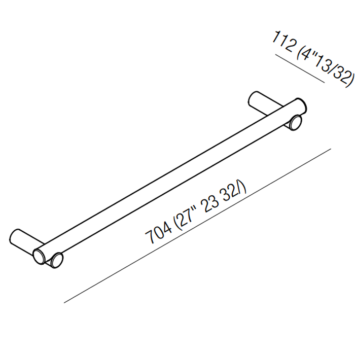 Agape Dot line Полотенцедержатель, 70см, цвет: натуральный дуб Agape Dot line Полотенцедержатель, 70см, цвет: натуральный дуб