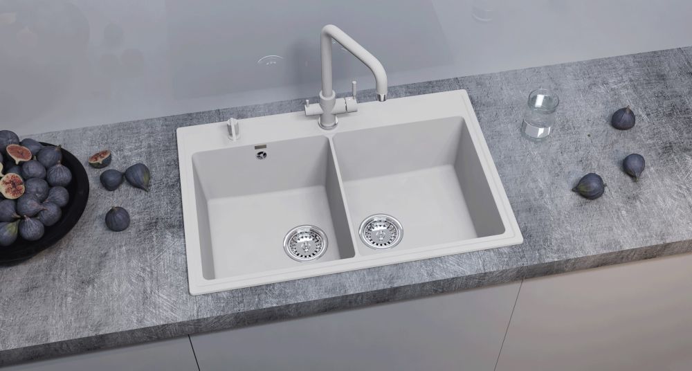 Кухонная мойка Ulgran Quartz Ruma 780-04, платина, артикул Ruma 780-04