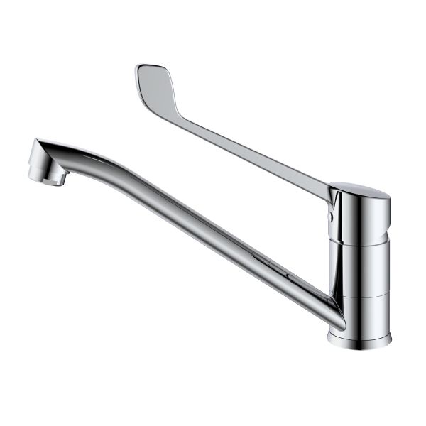 Смеситель для раковины с хирургической ручкой  Splenka S08.42, хром