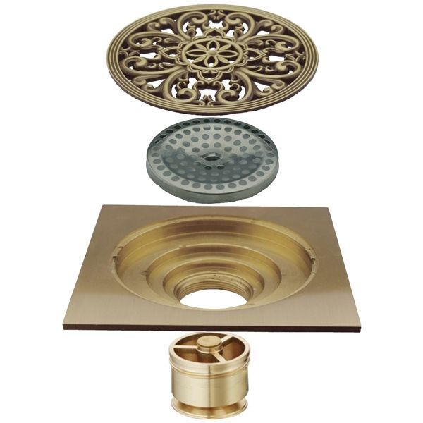 Трап для душа Veragio Canyon VR.CAN-2022.BR с решеткой Бронза