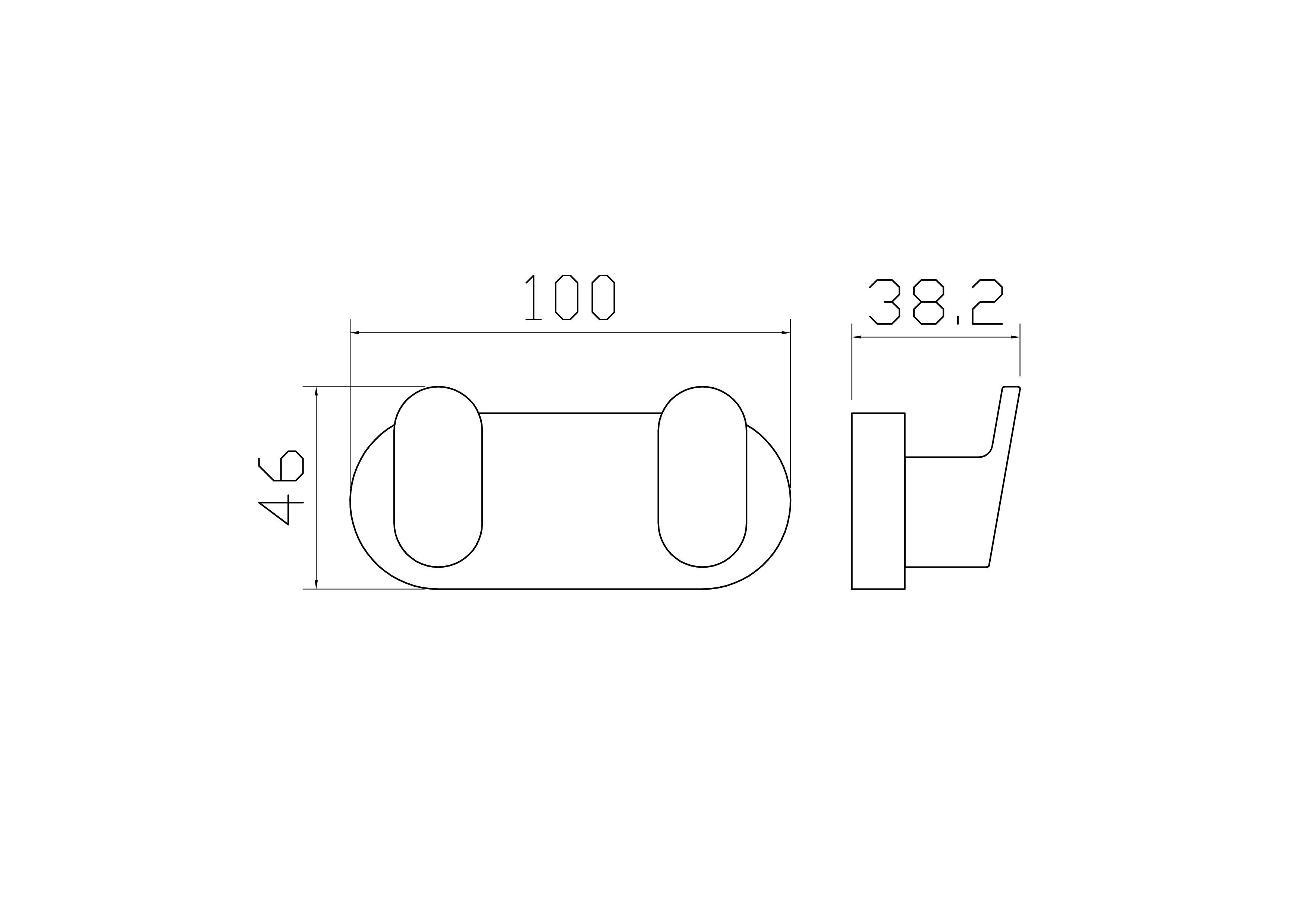 Двойной крючок для ванной WONZON & WOGHAND CARBON, Черный (WW-7725)