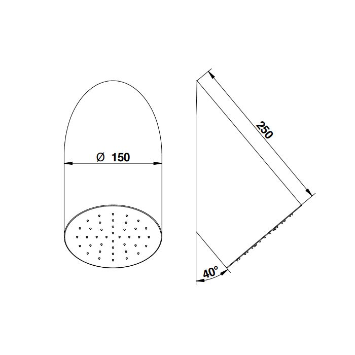 Bongio Soffioni   Настенный душ со струей  дождь,цвет золото