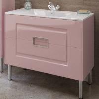 Тумба с раковиной SanVit Мира 100 kmira100 в цвете Ral Розовый глянец Тумба с раковиной SanVit Мира 100 kmira100 в цвете Ral Розовый глянец