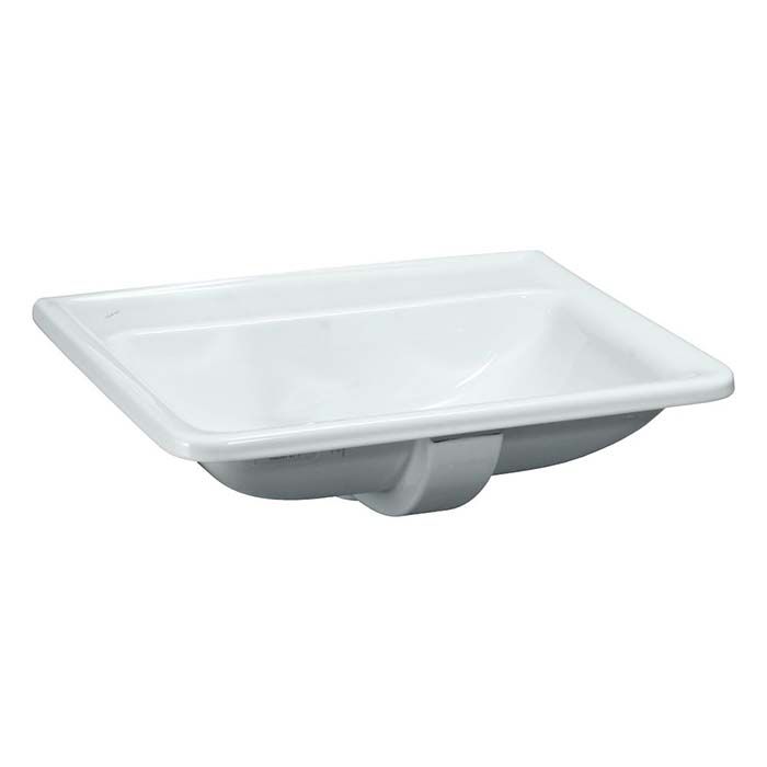 Laufen Pro S Раковина 56х44х20 см,п встраиваемая сверху с 1 отв. под смеситель по центру,,без  перелива, цвет: белый, покрытие LCC