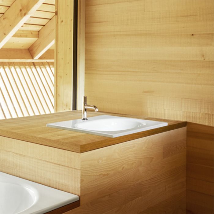 BETTE COMODO Раковина встраиваемая на столешницу 600×495×120 мм, без отв под смес.и перел. с крепл. в компл.цвет белый