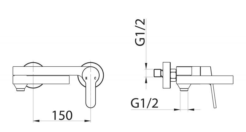 DELTA Смеситель для ванны с поворотным изливом, нержавеющая сталь, исполнение сатин DEL-VASM-IN, артикул DEL-VASM-IN