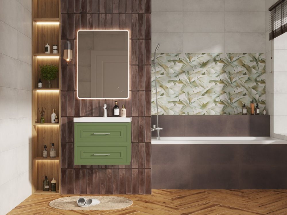 Тумба подвесная Cersanit CLASSIC 60 зеленый матовый под раковину S-UM-COM60/1-w (COMO 60) (69089), артикул 69089