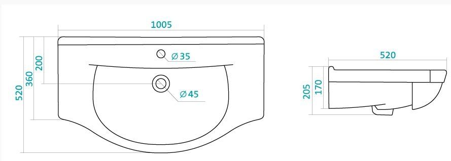 Умывальник Эльбрус 100