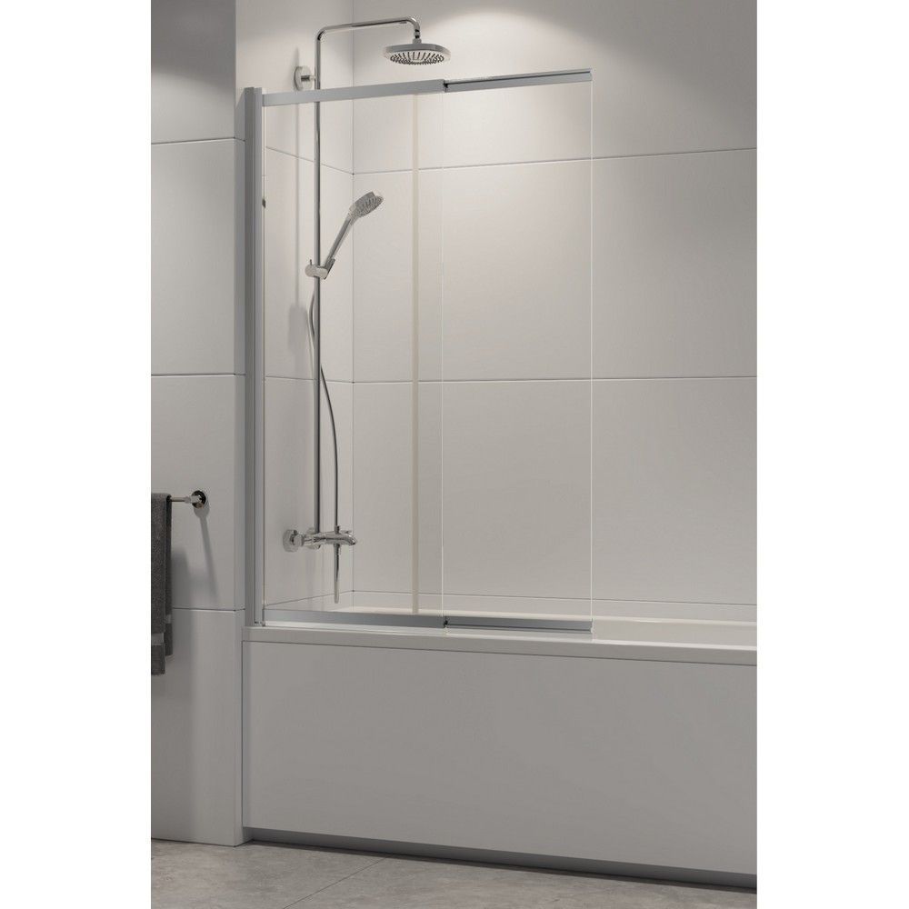 Шторка для ванны NEW TRENDY SENSI 100 см P-0038 (хром)