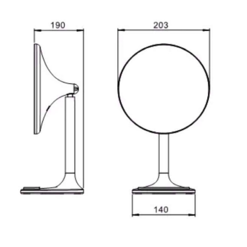 Зеркало косметическое с подсветкой JAVA S-M8883W, белый, артикул S-M8883W