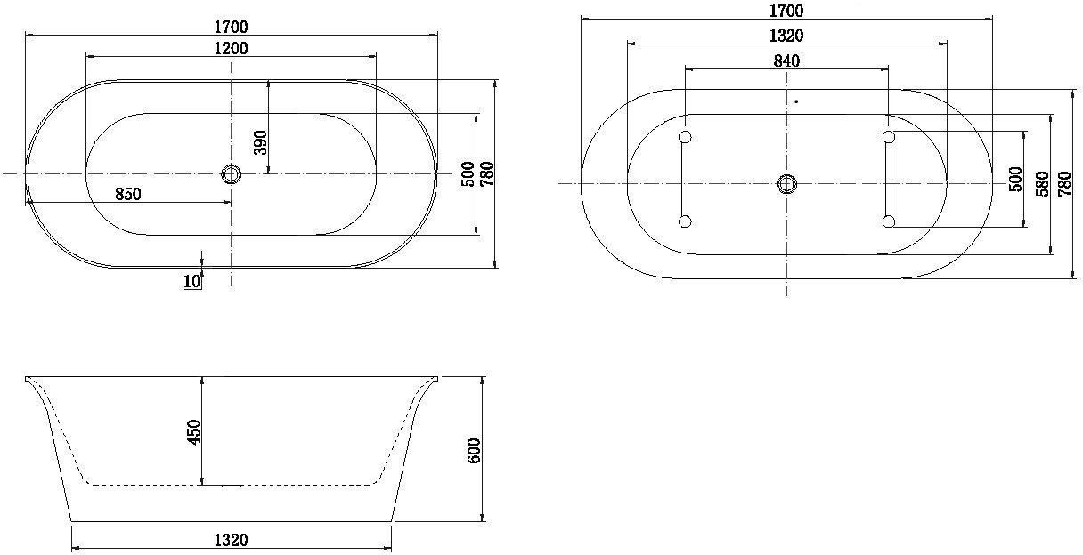 Акриловая ванна Aquanet Family Smart 170x78 88778-MW Акриловая ванна Aquanet Family Smart 170x78 88778-MW