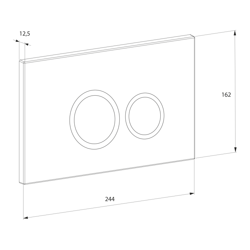 Клавиша смыва D&K Bayern (арт.инсталл DI8050127);хром (DB1529001), артикул DB1529001