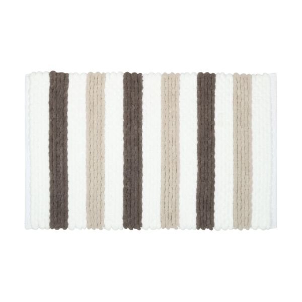 Коврик для ванной комнаты FIXSEN AMBER FX-8040Z, бежевый/белый