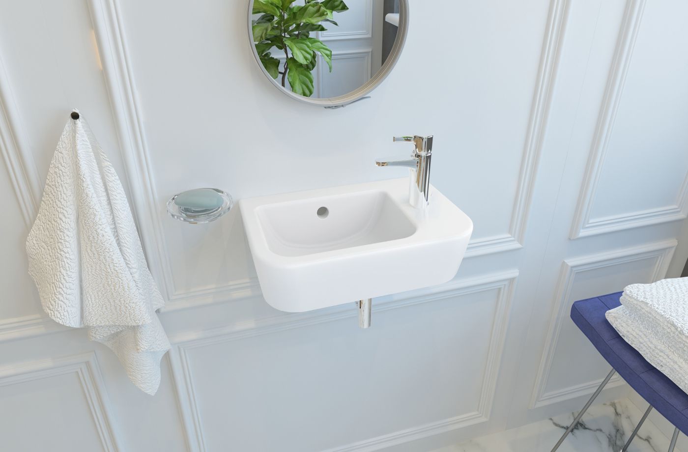 Раковина для туалета Lavinia Boho One 33310001R, с комплектом креплений, отверстие под смеситель для умывальника справа