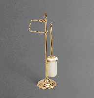 Стойка напольная для унитаза и биде с держателем щетки и туалетной бумаги  ART&MAX AM-1949