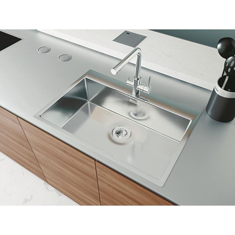 Кухонная мойка Florentina ЛОГИКА-НМ LHM.750.510.B.10.S.10, нержавеющая сталь, артикул LHM.750.510.B.10.S.10