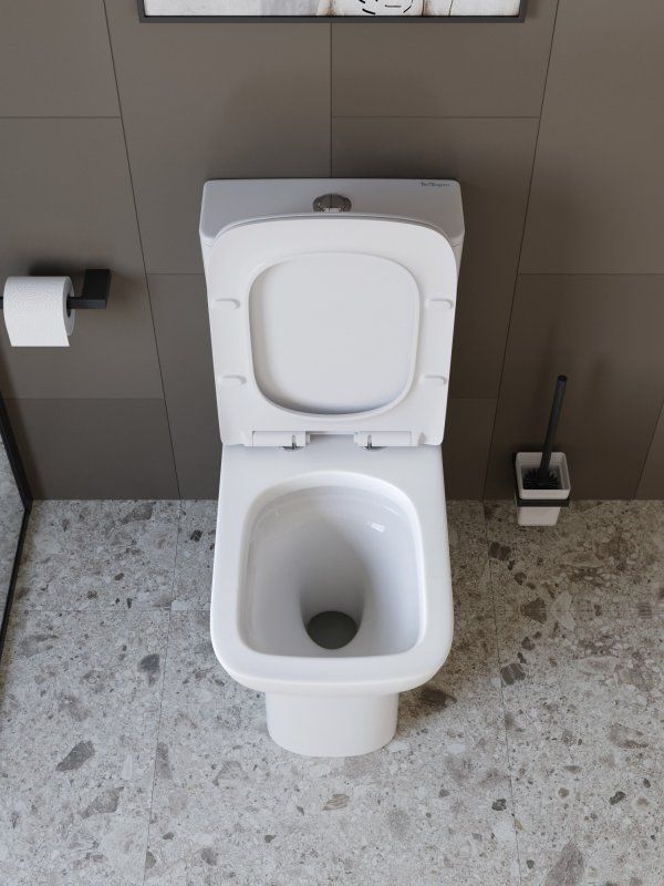 ROMANO-TOR Унитаз-компакт со смывом "Торнадо", с сиденьем дюропласт soft close, P-trap, BB2803CP/T-TOR/SC, артикул BB2803CP/T-TOR/SC