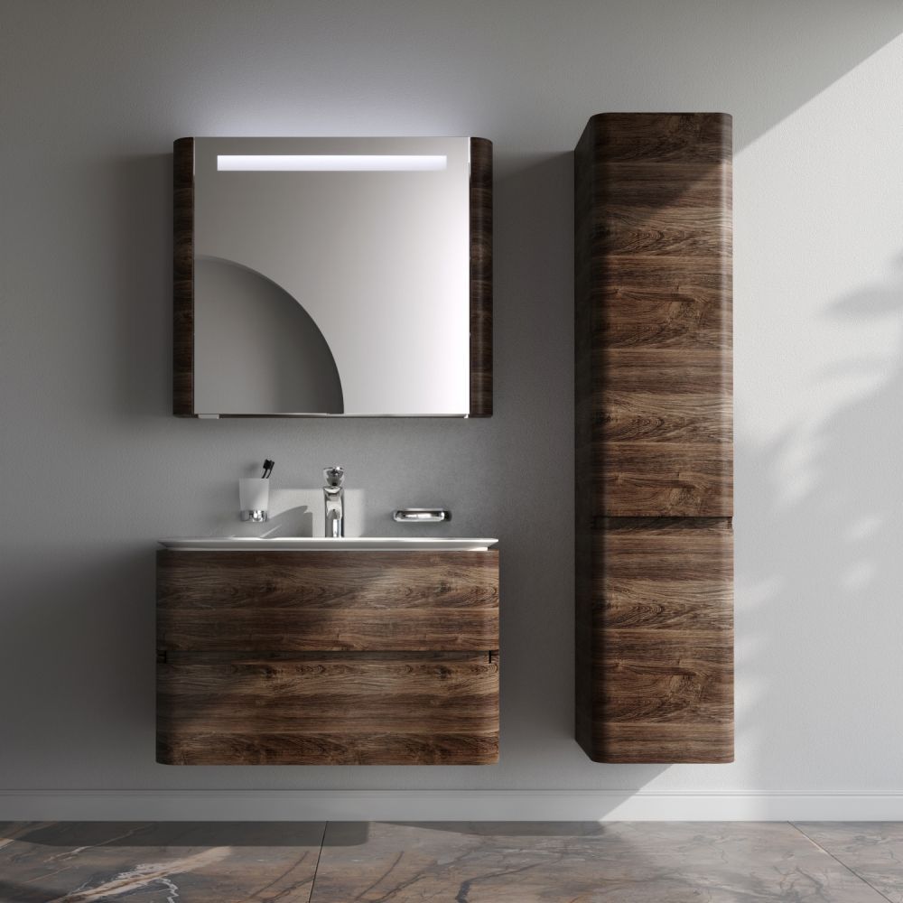 M30FHX0802NF Sensation, База под раковину, подвесная, 80 см, ящики, орех, текстурированная, шт M30FHX0802NF Sensation, База под раковину, подвесная, 80 см, ящики, орех, текстурированная, шт