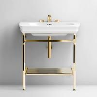 Artceram CIVITAS Металическая структура Quadra 55х44хh80,5см для раковины 68, полка сетка, цвет: золото