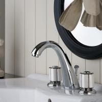 Bongio Fleur Blanc Смеситель для раковины на 3 отв., цвет хром/белый фарфор