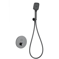 Смеситель для душа с термостатом встраиваемый WONZON & WOGHAND, Темный графит (WW-D1017-A-BGG)
