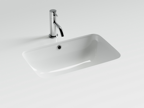 Раковина встраиваемая снизу Элемент (Element) 540x360x190 с отверстием слива перелива цвет белый CN7018