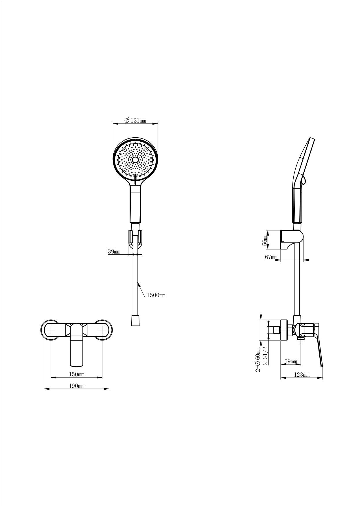 Смеситель для душа WONZON & WOGHAND, Хром (WW-B2585-CR) Смеситель для душа WONZON & WOGHAND, Хром (WW-B2585-CR)